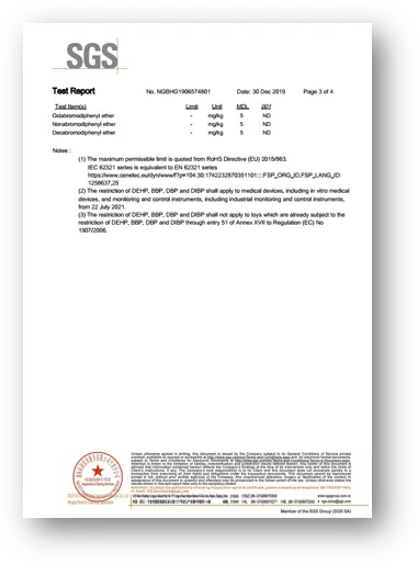 SGS report for cat litter 3